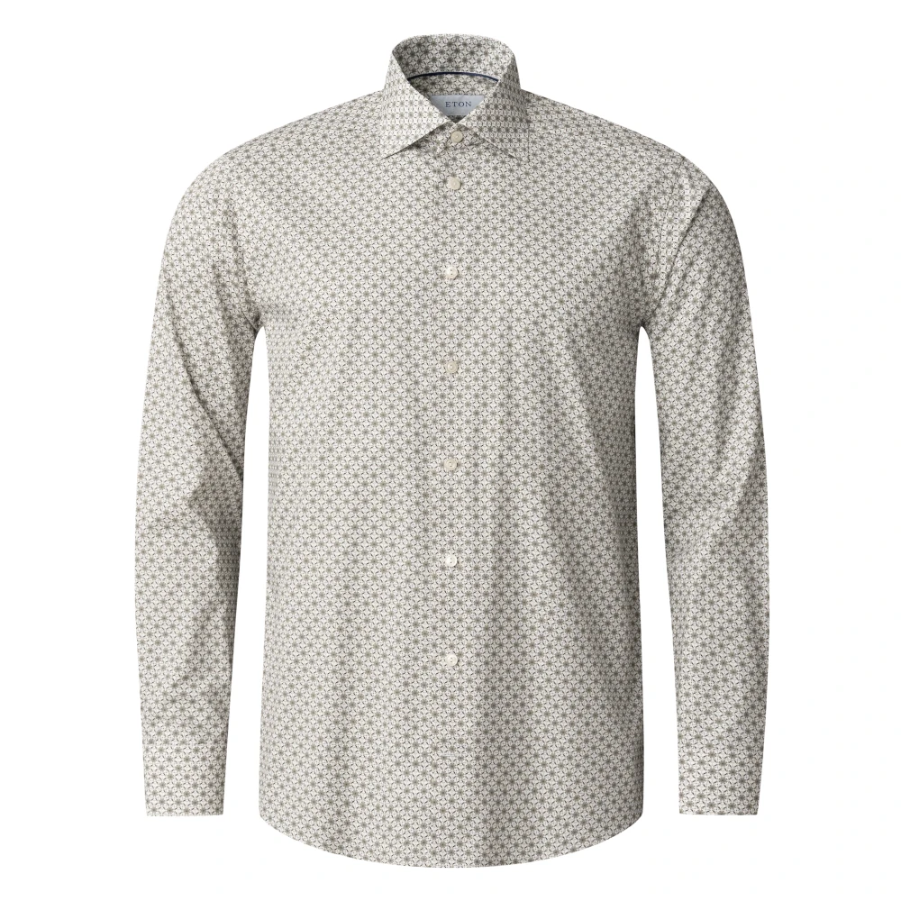 Eton Slim Fit Twill Print Overhemd Multicolor Heren
