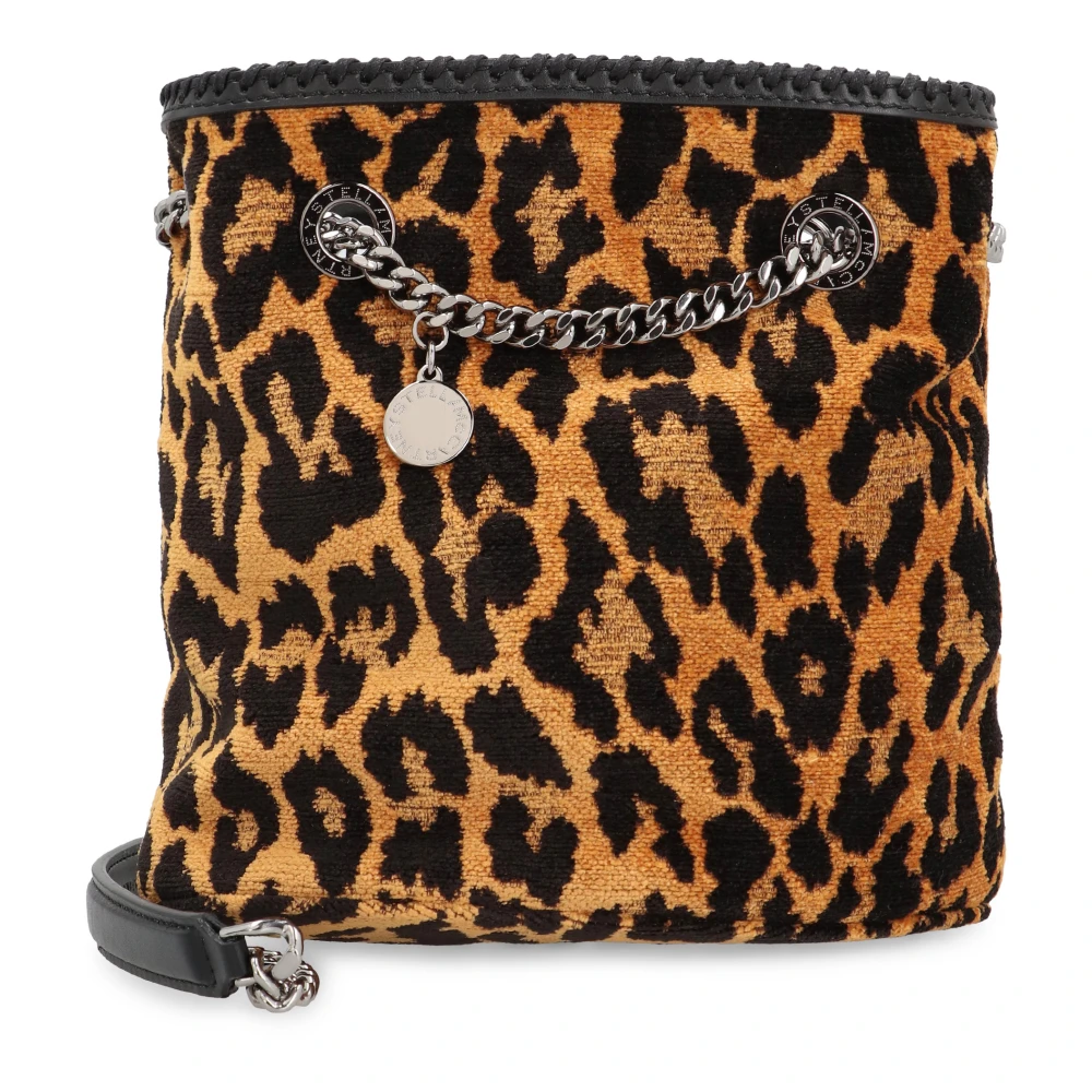 Stella Mccartney Luipaardprint Bucket Tas met Ketting Brown Dames