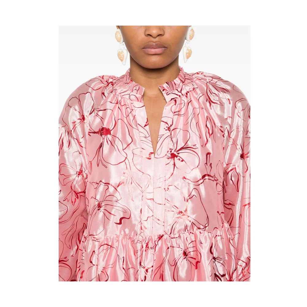 Stine Goya Roze Haak Oog Jurk Pink Dames