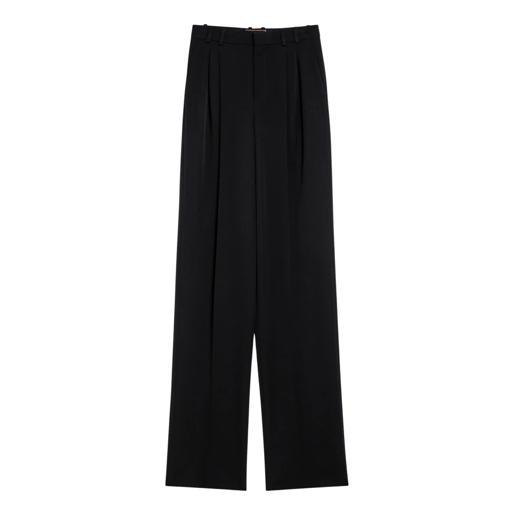 Saint Laurent Regular Fit Broek Black Dames