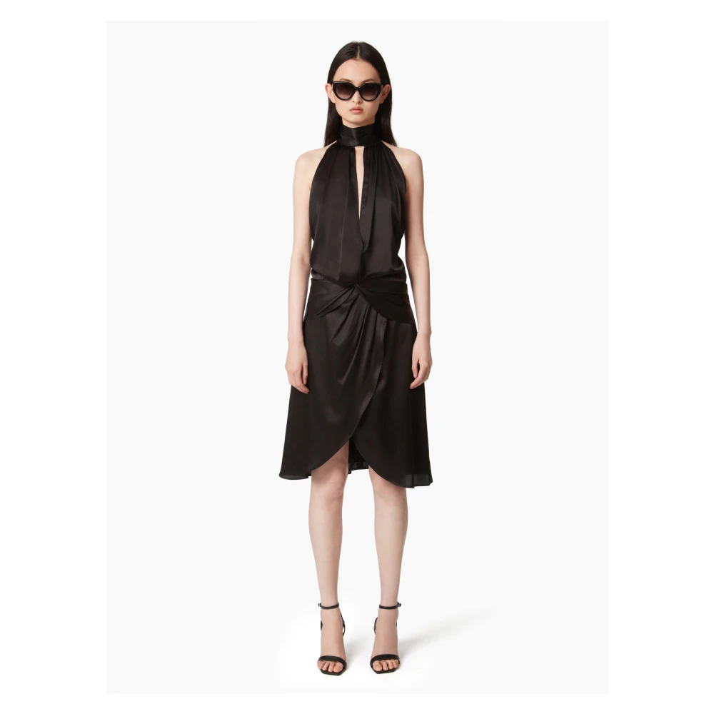 Nina Ricci Halterjurk MET Strik Black Dames