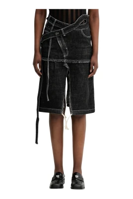 Signature Wrap Denim Skirt