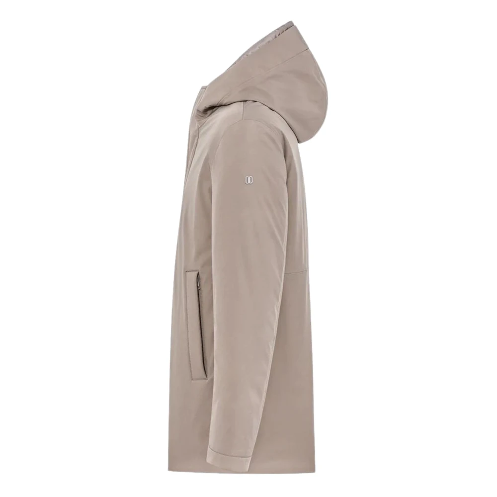 Duno Beige Korte Parka met Bi-Stretch Stof Beige Heren