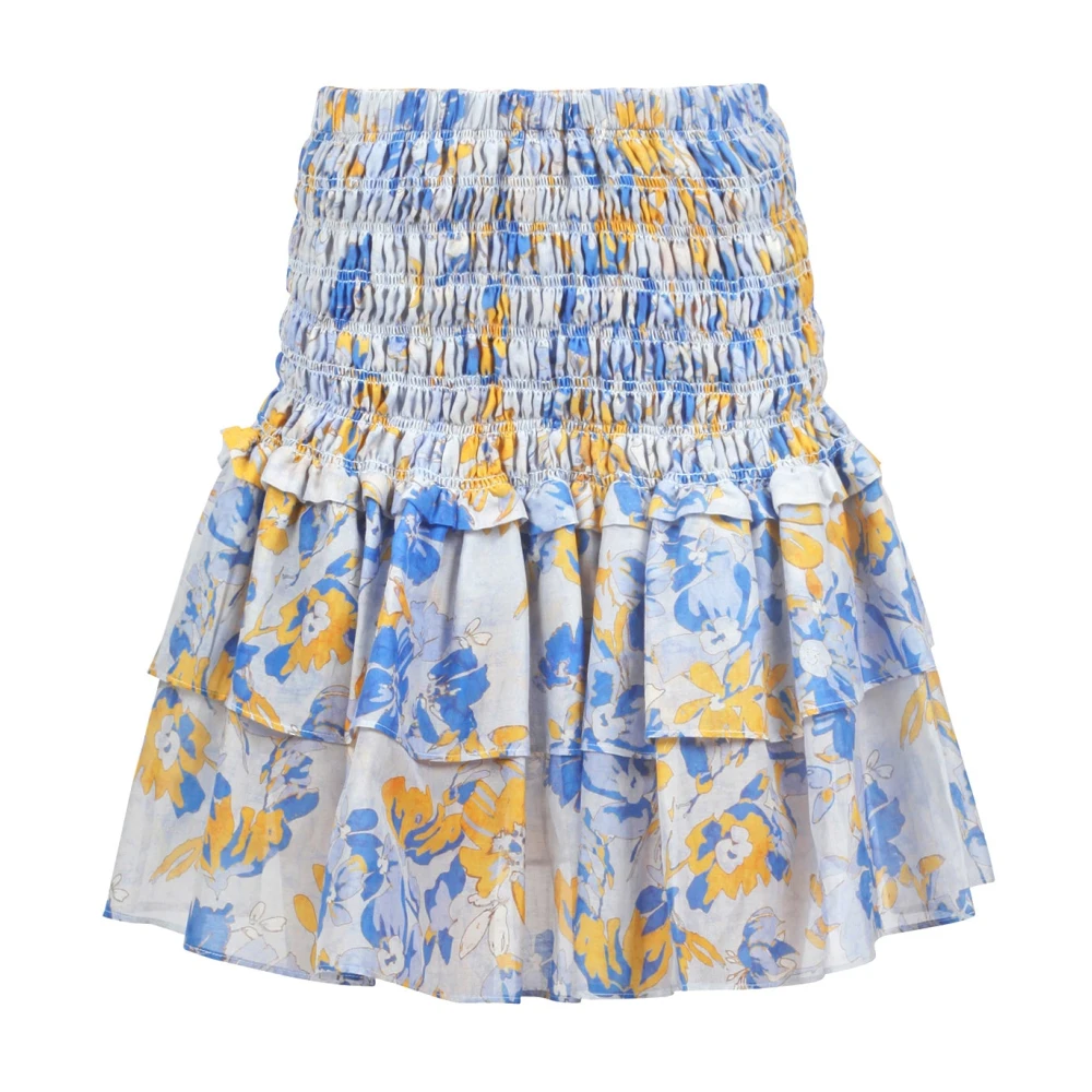 Flared Silk-Cotton Mini Skirt