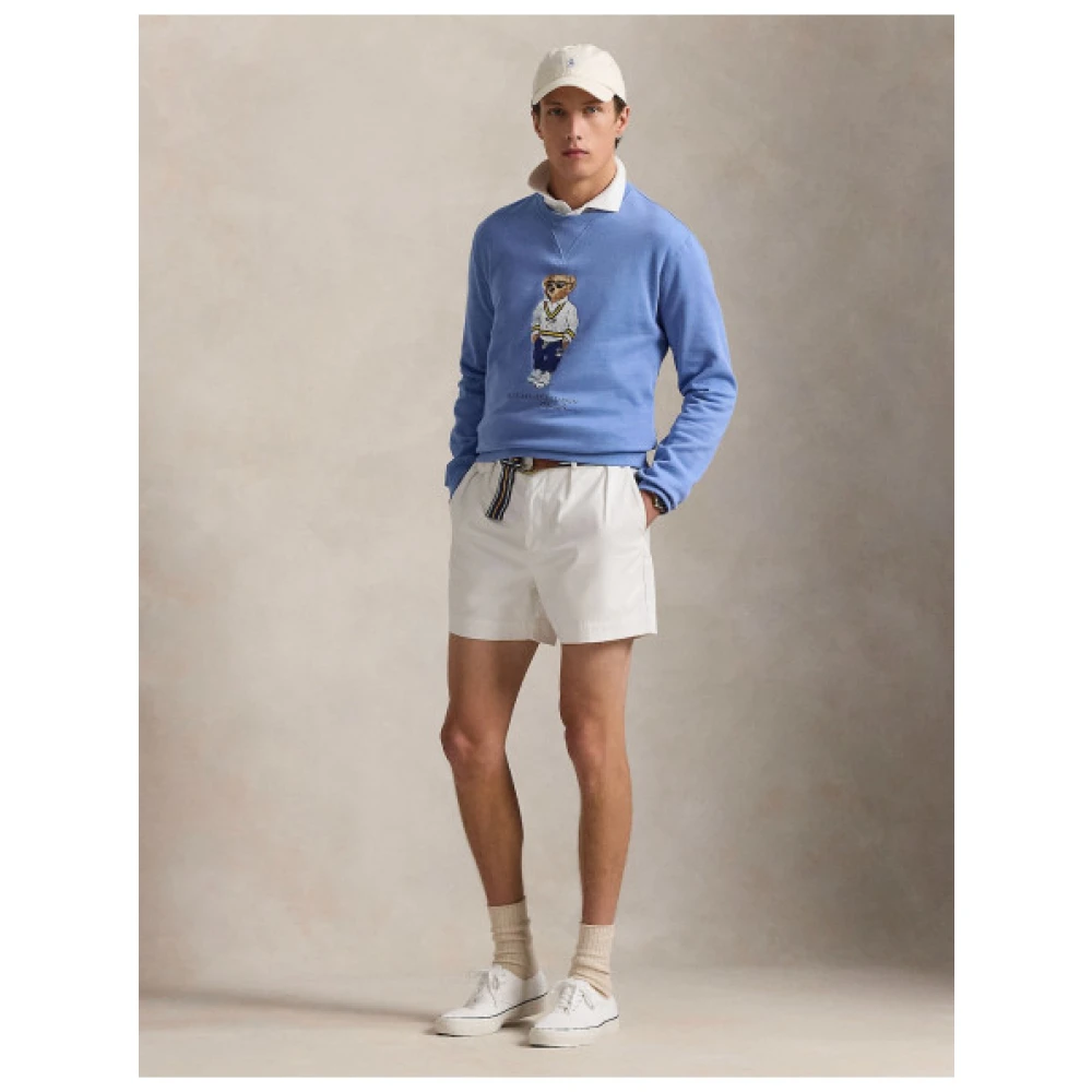 Polo Ralph Lauren Katoenen Polo Bear Sweatshirt met Tennisstijl Blue Heren