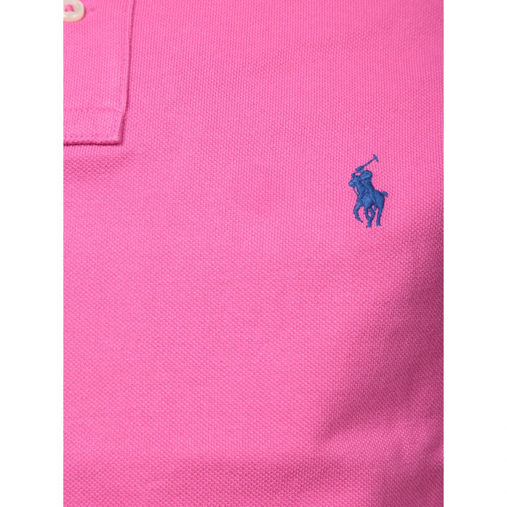 Polo Ralph Lauren Slim Fit Piquet Polo Shirt Pink Heren