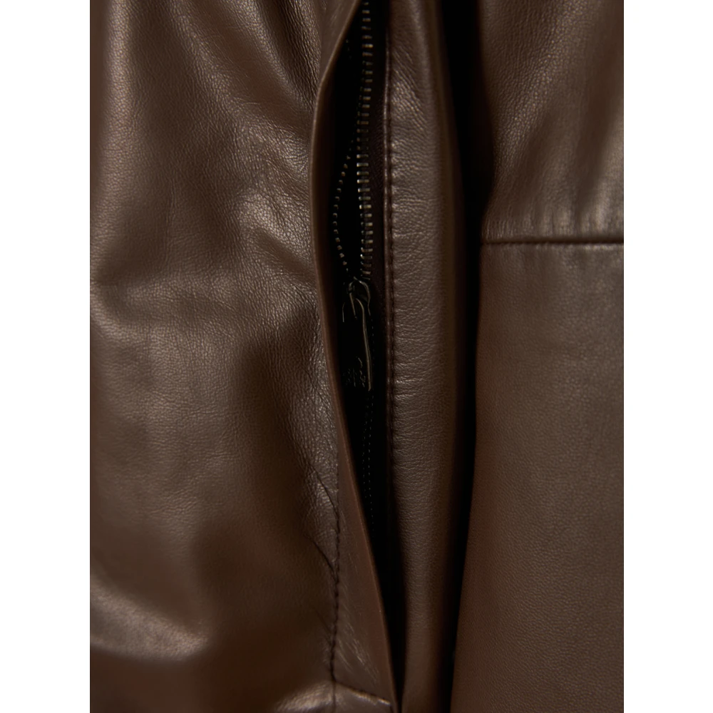 Corneliani Leather Jackets Brown Heren