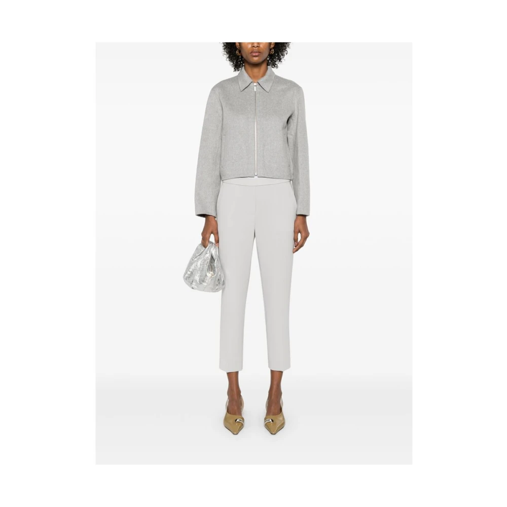 Theory Jas met ritssluiting en spread kraag Gray Dames