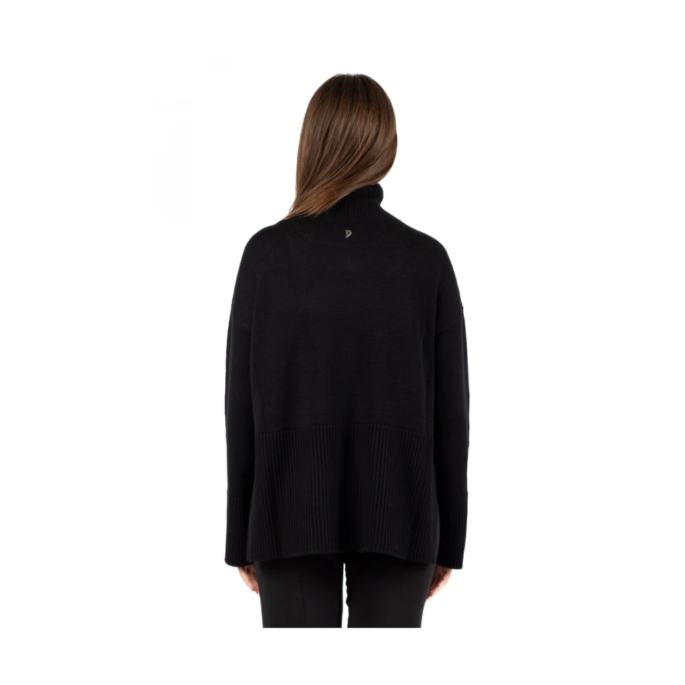 Dondup Elegante Dolcevita Trui voor Vrouwen Black Dames