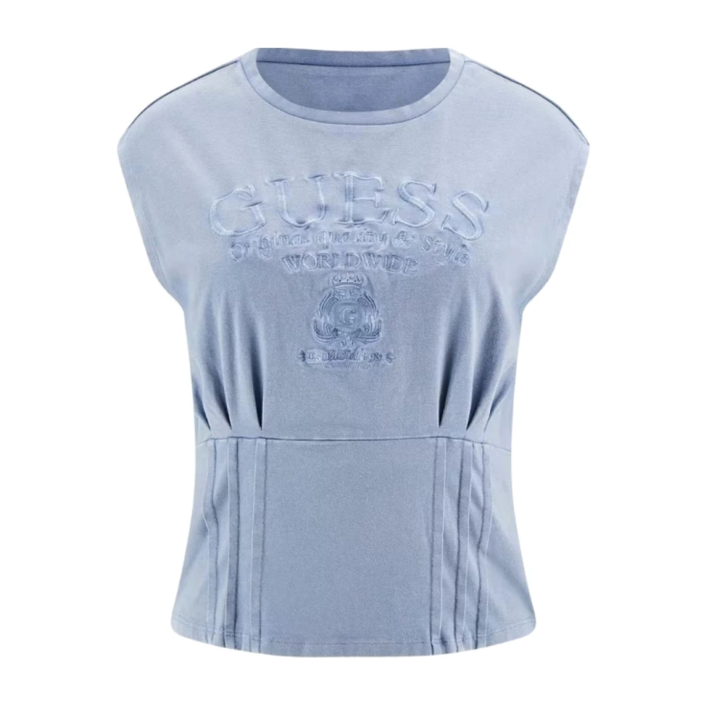 Guess - Tops > T-Shirts - Blue - Guess - Modalova