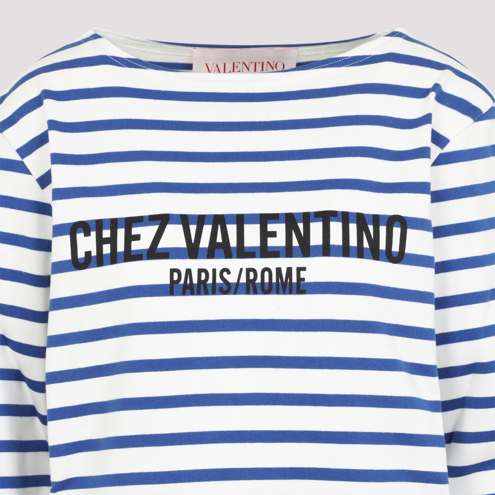 Valentino Casual Katoenen T-shirt voor Dagelijks Gebruik Blue Dames
