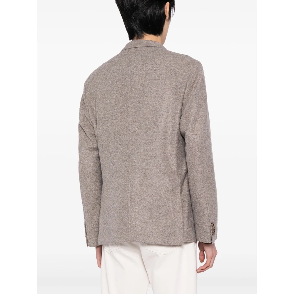 Hugo Boss Gemengde wollen jas met 2 knopen Beige Heren