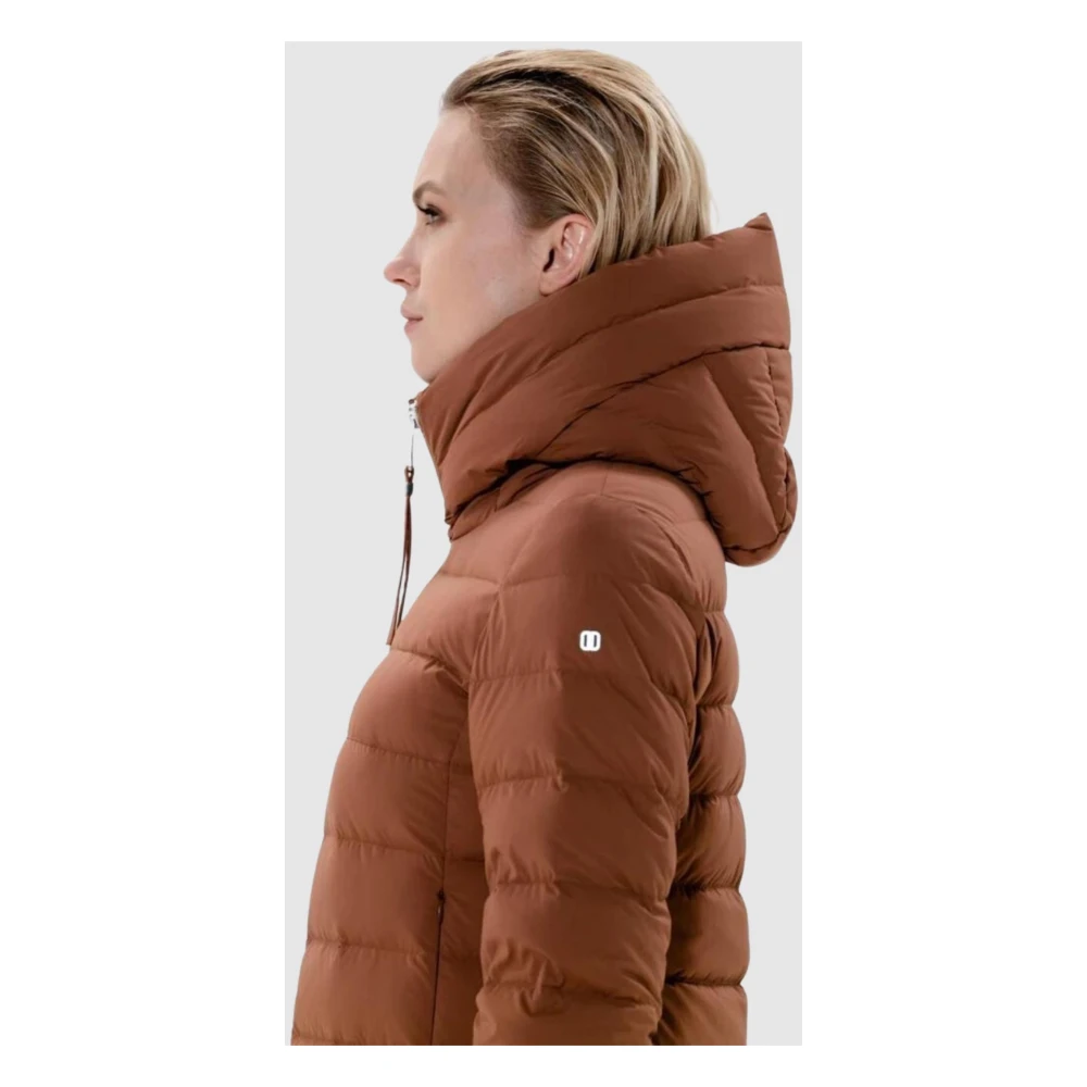 Duno Gewatteerde jas met capuchon Brown Dames