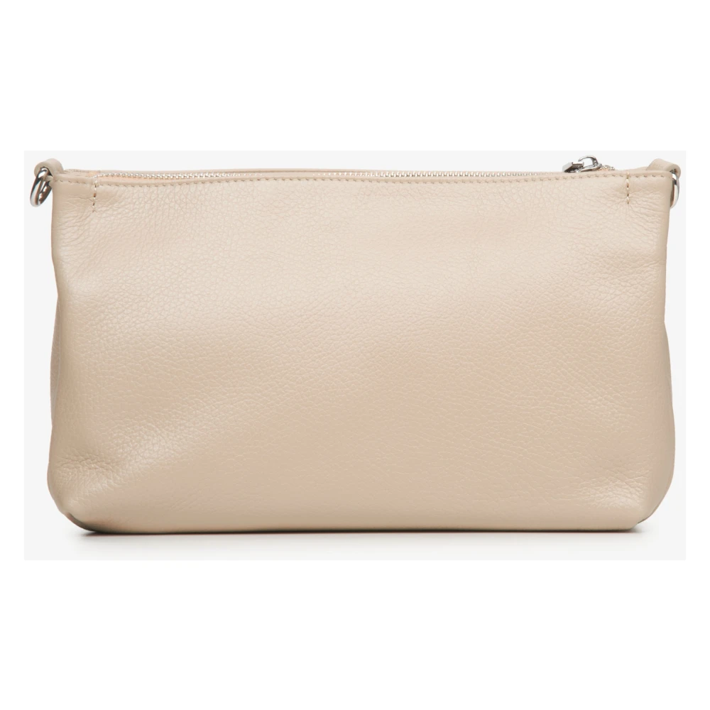 Estro Dames Beige Leren Crossbody Tas Er00115561 Beige Dames