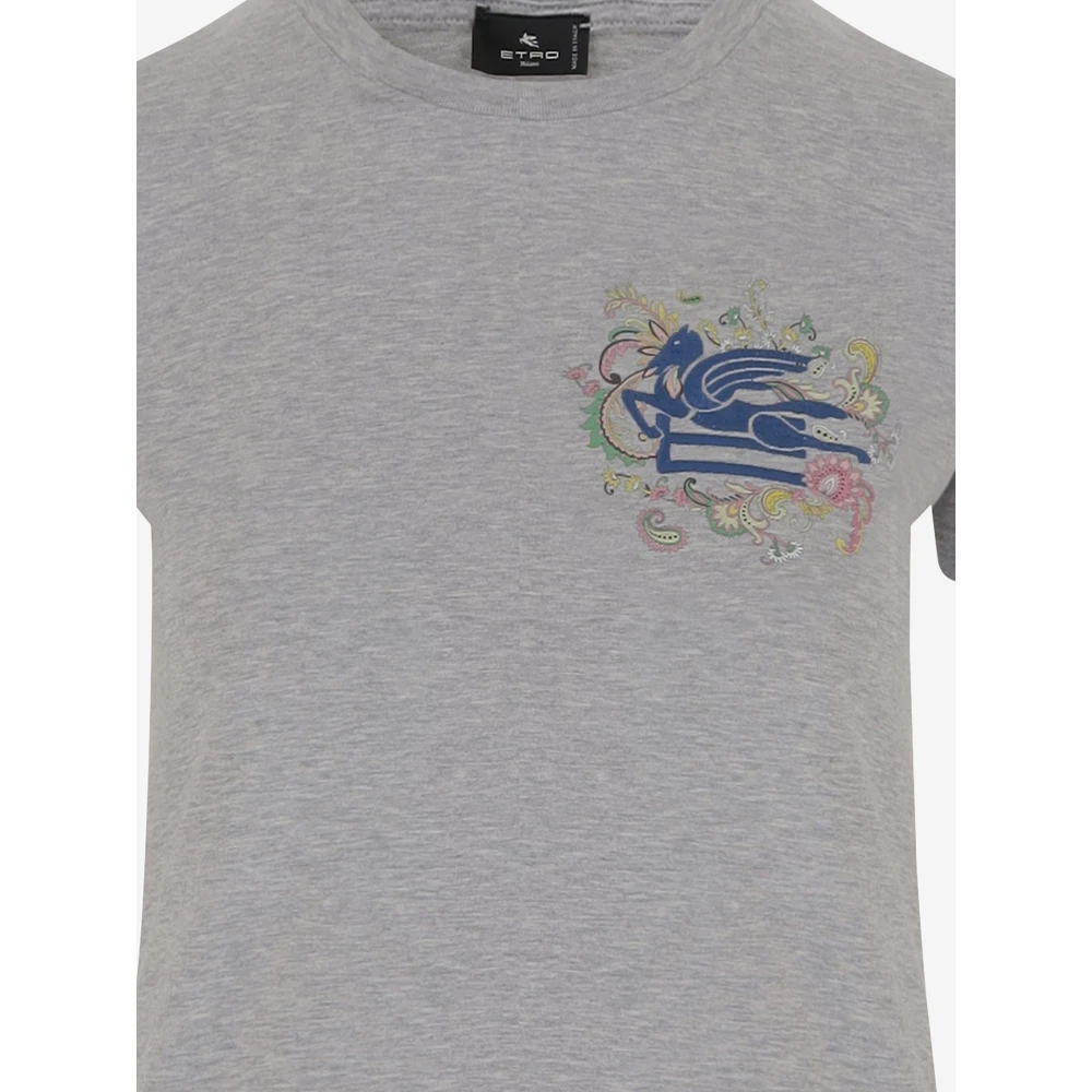 ETRO Grijze T-shirts en Polos Gray Dames