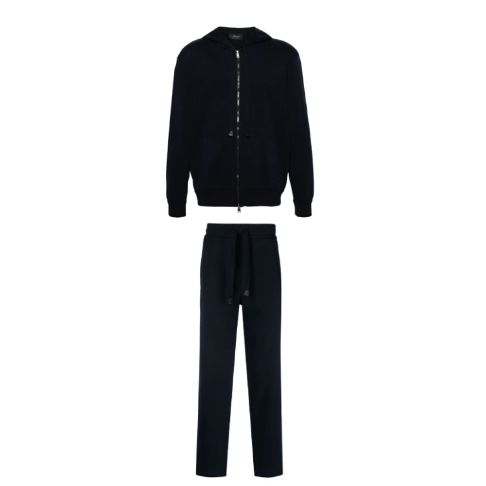 Brioni Straight Trousers Blue Heren