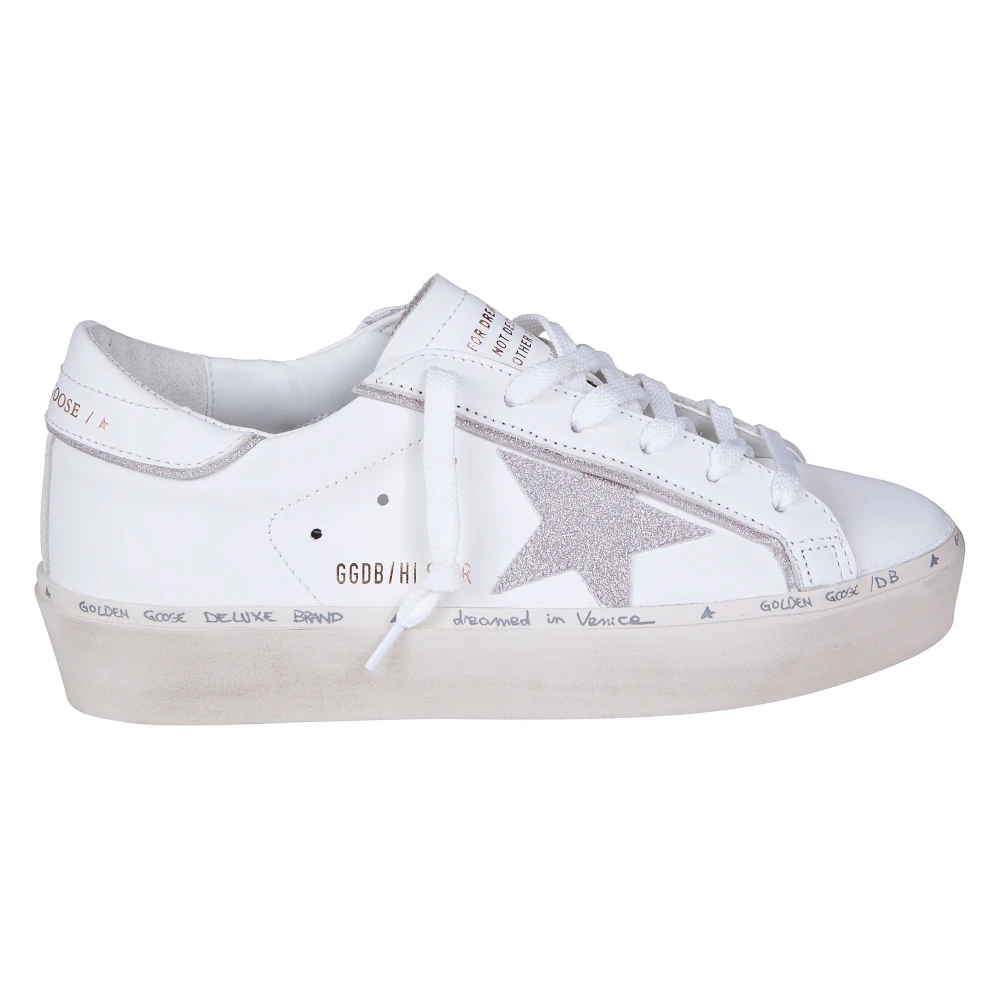 Golden Goose Kvinno Vit Skor Dam, 36 Eu, Hi-Star Sneakers