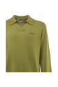 polo-a-manches-longues-vert-avec-logo