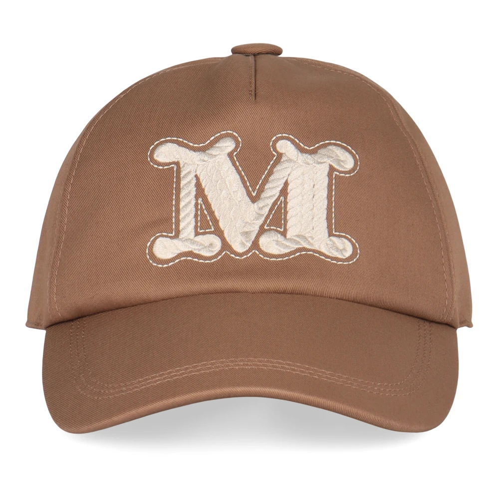 Max Mara Brown Hats & Caps, Female, 57 Cm, Water-Repellent Gabardine Baseball Cap