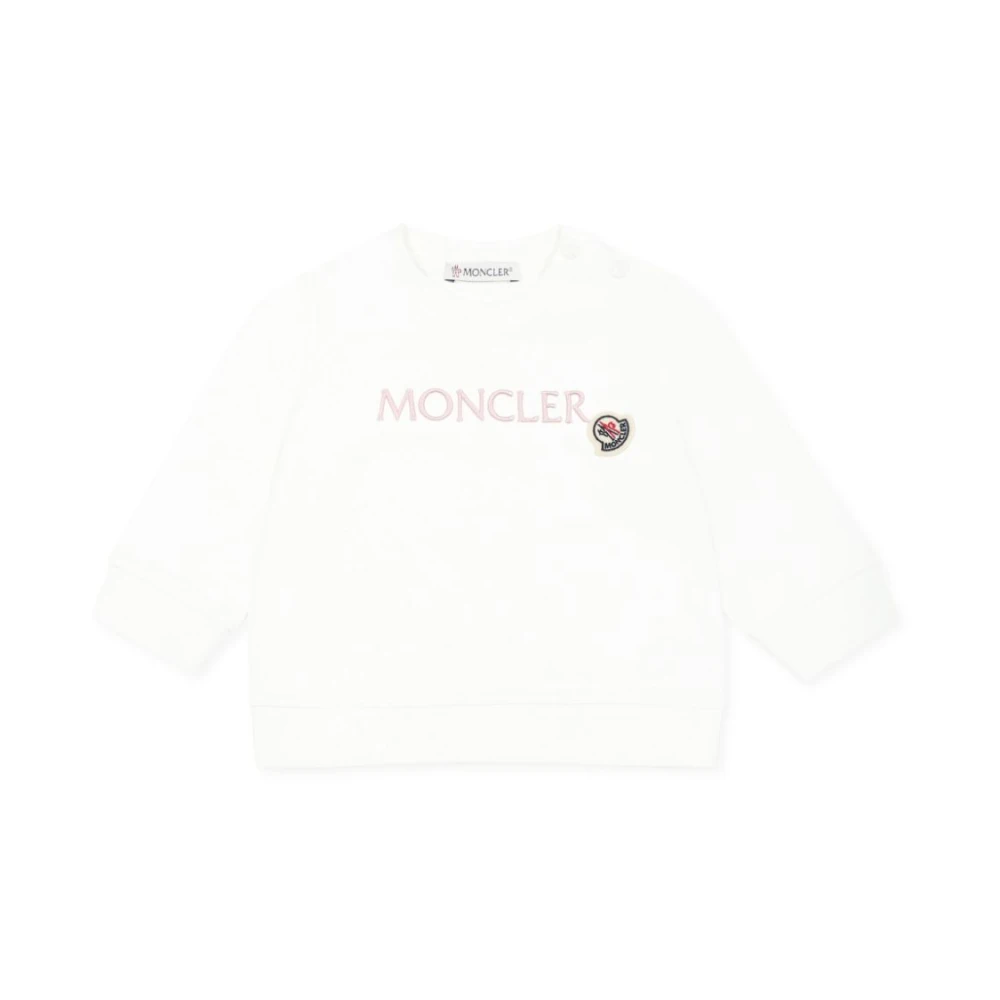 Moncler Girls White Kids Sweatshirts, 2 Y, Elegant Sweatshirt Naturale