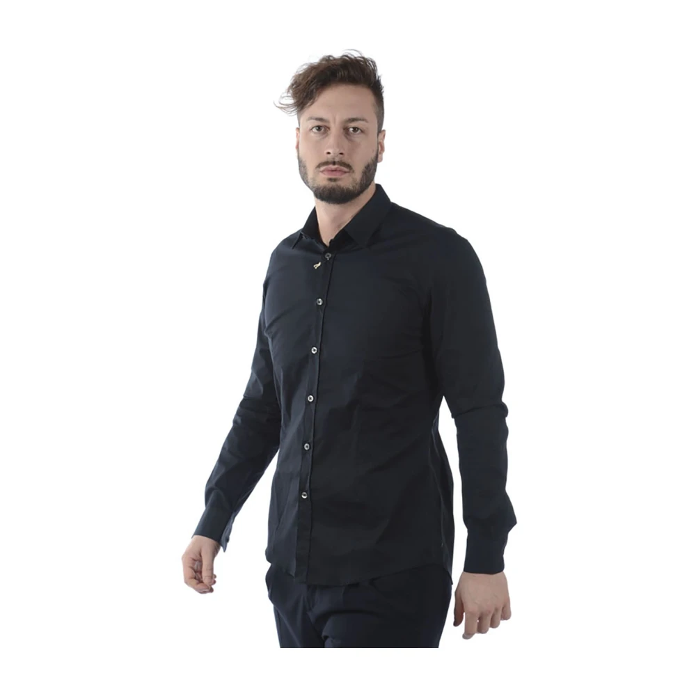 Daniele Alessandrini Basis Shirt Blue Heren