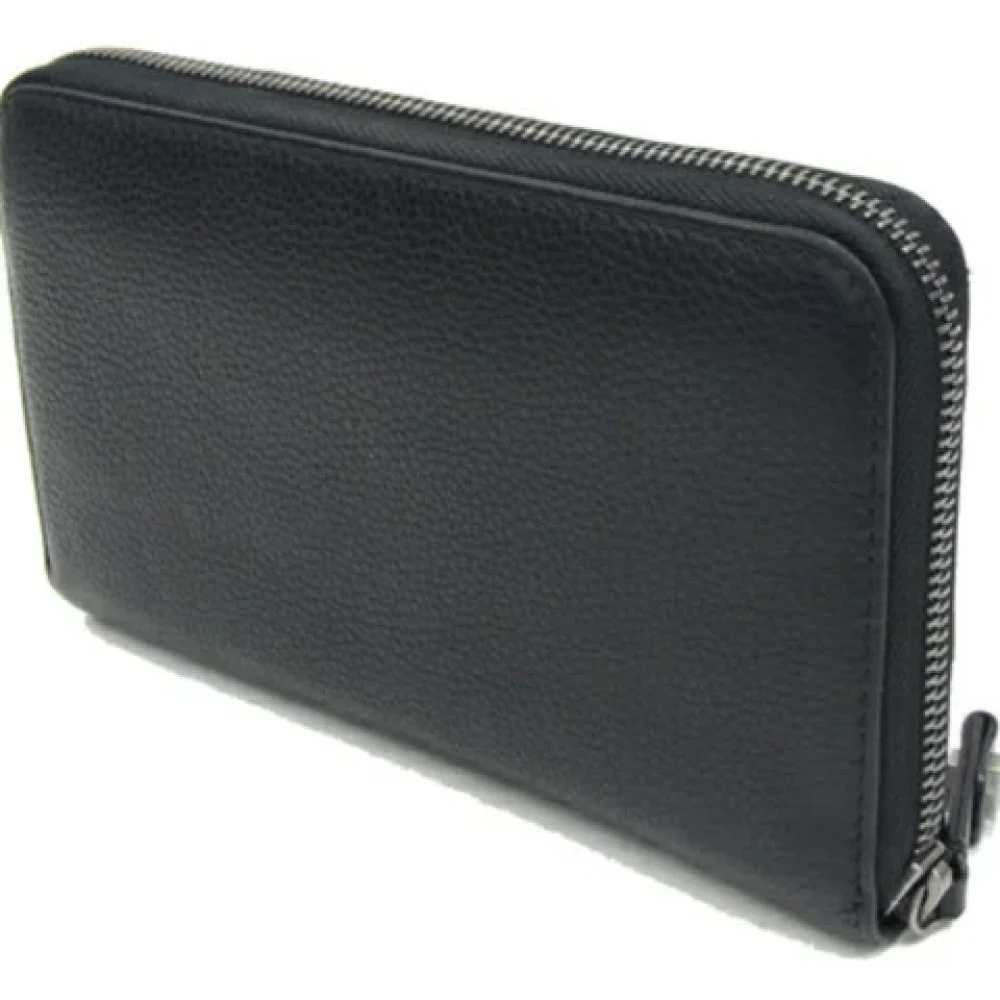Bvlgari Vintage Pre-owned Leather wallets Black Heren