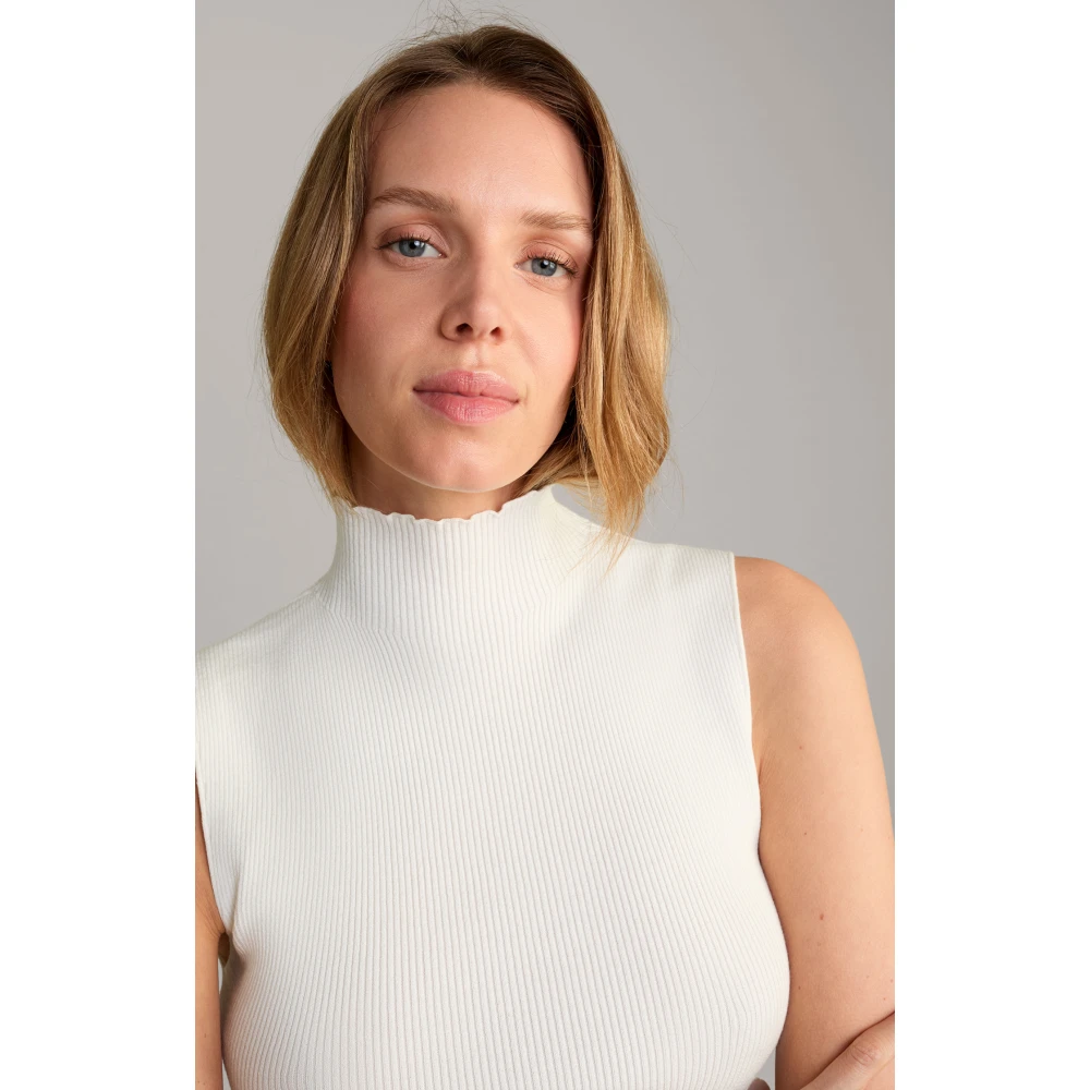 Joop! Hoge witte gebreide top White Dames