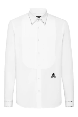 Black Tie Cut LS Crystals Shirt