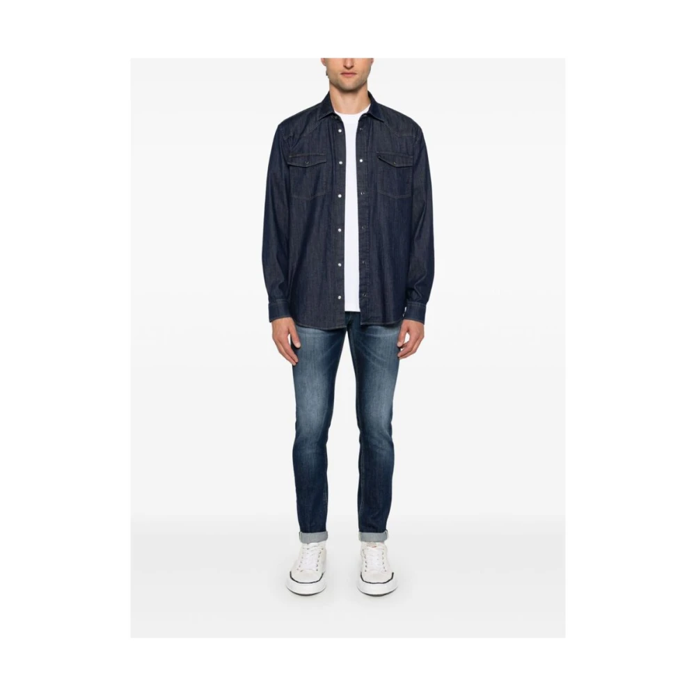 Dondup Indigo Blue Skinny Cut Denim Jeans Blue Heren