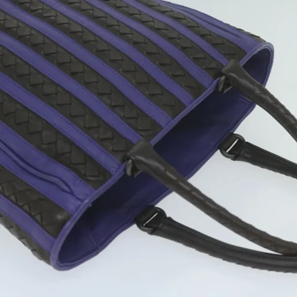 Bottega Veneta Vintage Pre-owned Leather handbags Purple Dames
