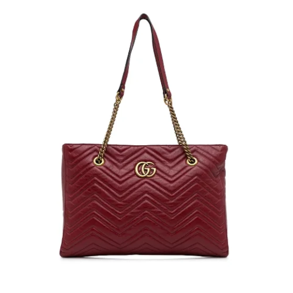 Gucci Vintage Pre-owned Leather gucci-bags Red Dames