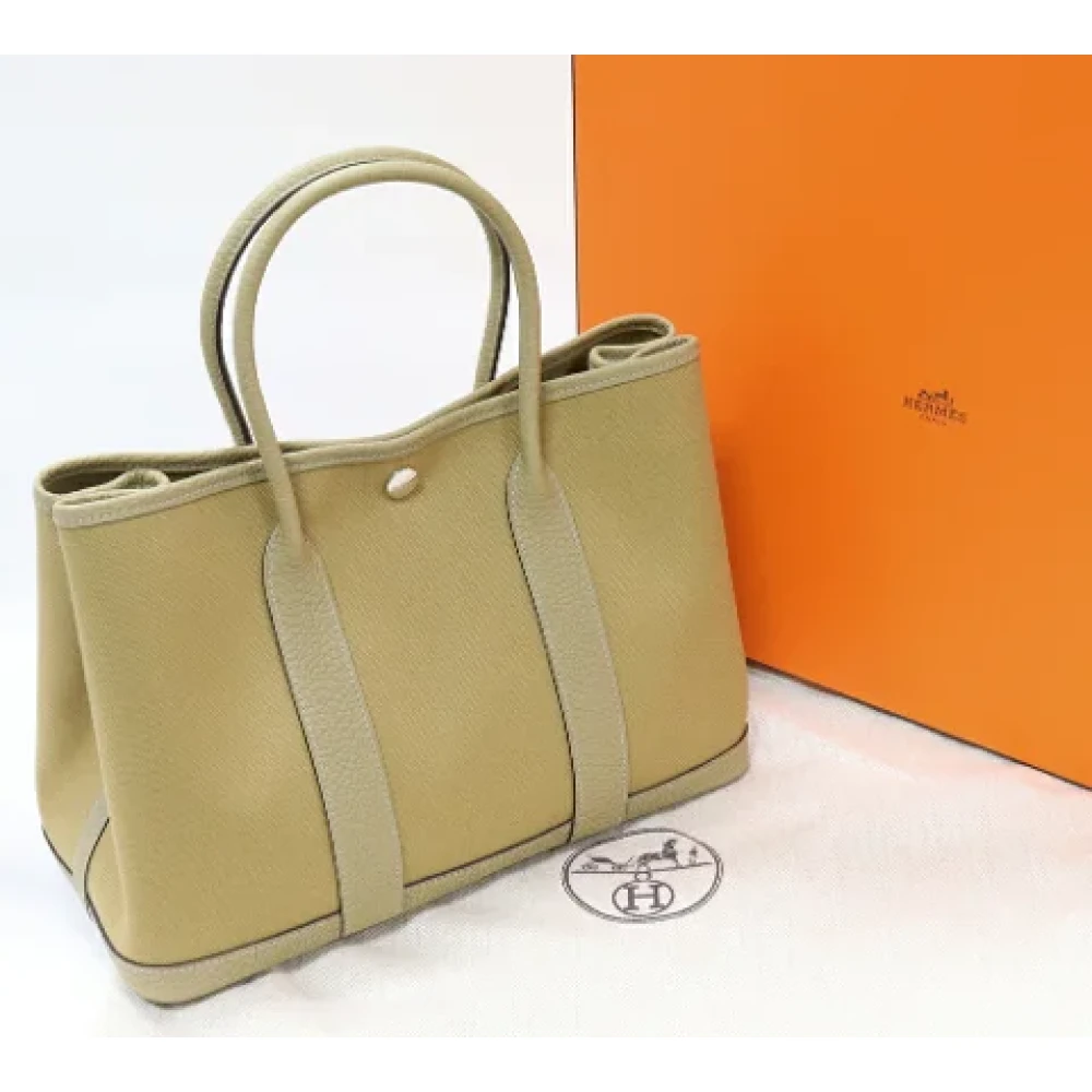 Hermès Vintage Pre-owned Fabric handbags Beige Dames