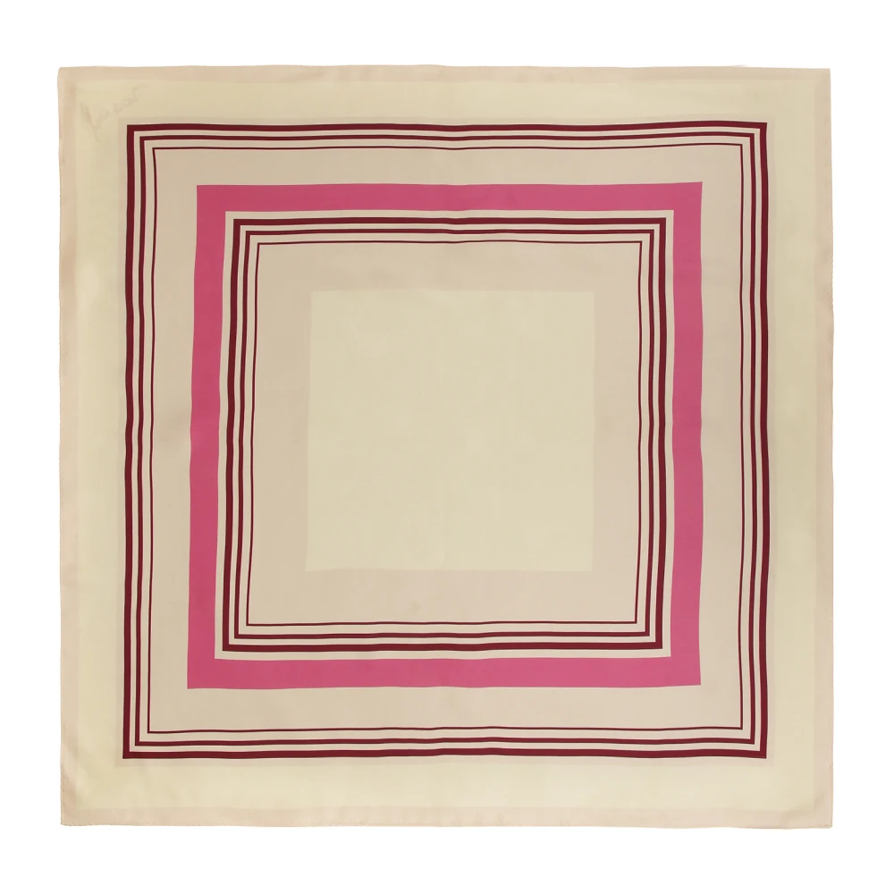 Kazar Beige en roze zijden sjaal Beige Dames
