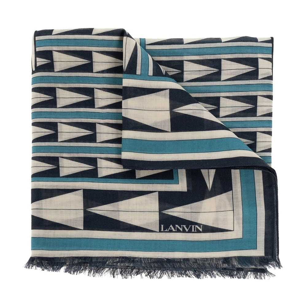 Lanvin Women's Multicolor Winter Scarves, One Size, Fringed Wool Scarf