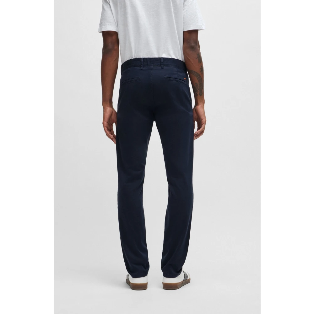 Hugo Boss Oranje Slim Fit Chino Broek Blue Heren