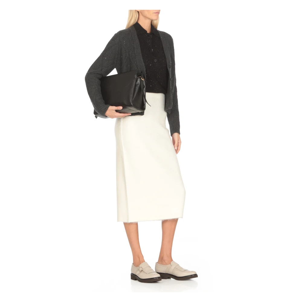 Fabiana Filippi Zwarte wollen trui met pailletten Black Dames