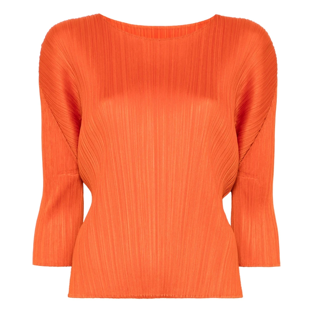 Issey Miyake Casual Katoenen Overhemd voor Mannen Orange Dames