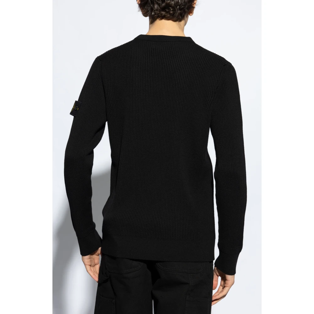 Stone Island Wollen trui Black Heren