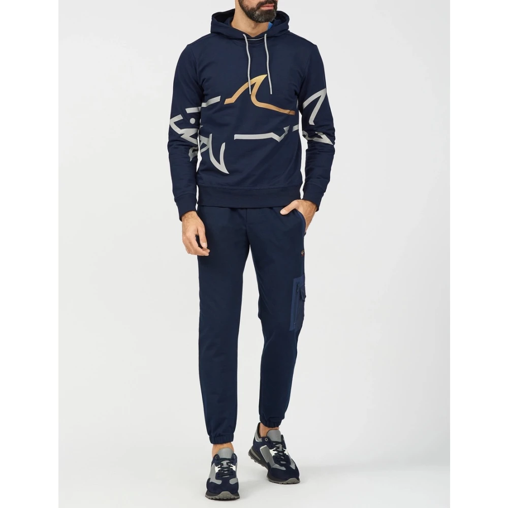 PAUL & SHARK Navy Sweatshirt Regular Fit Katoenmix Blue Heren