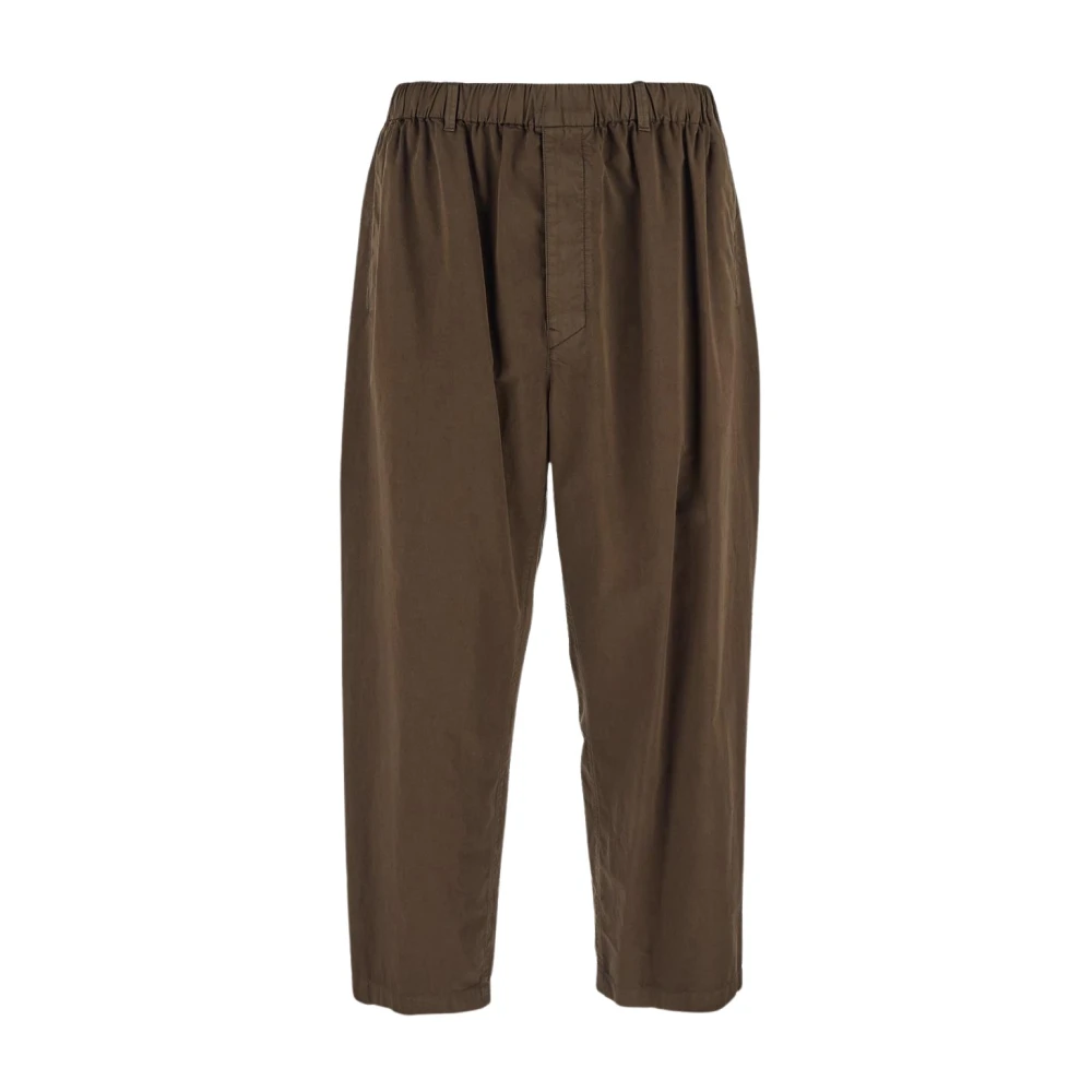 Lemaire Wide Trousers Brown Heren