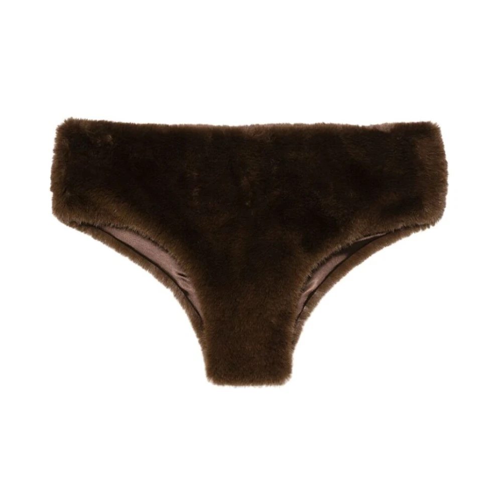 Giuseppe Di Morabito Bruine Faux-Fur Dijlengte Jas Brown Dames