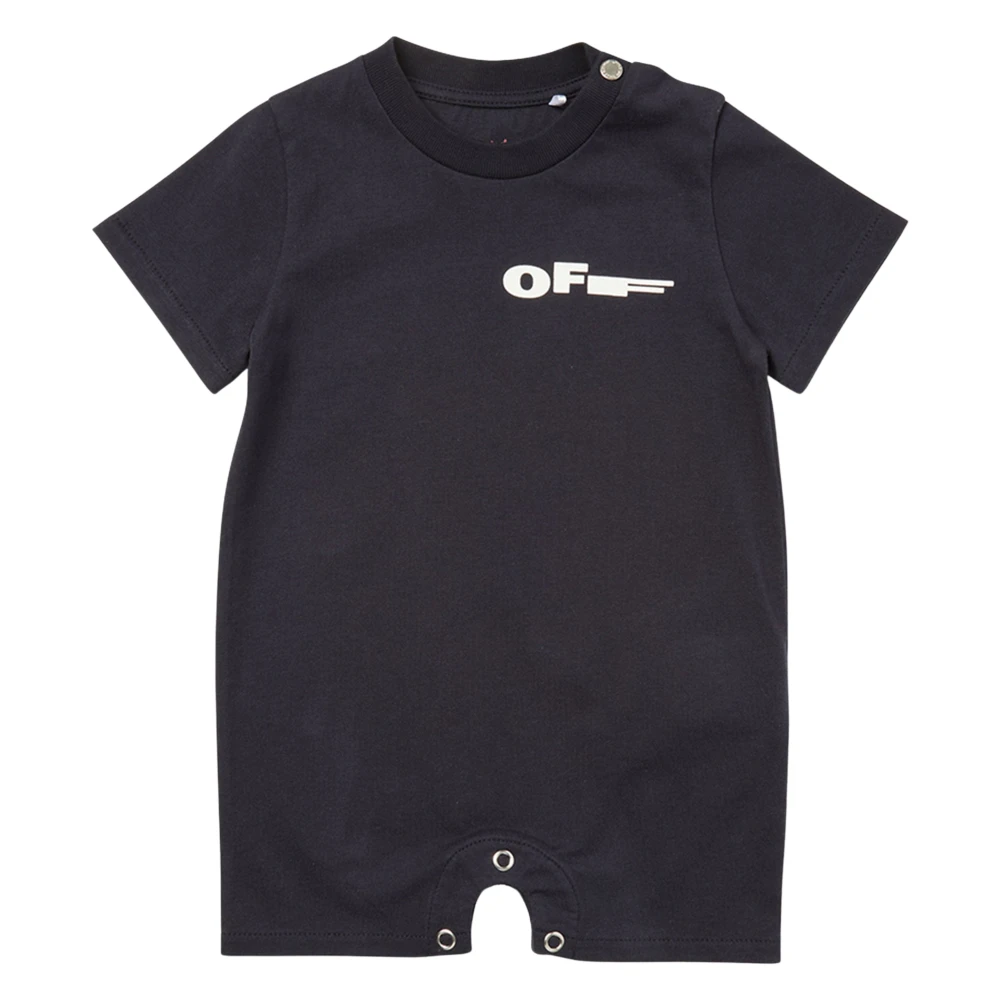 Off White Boys Blue Type Romper - Bodies & Sets - 18 M - Kids