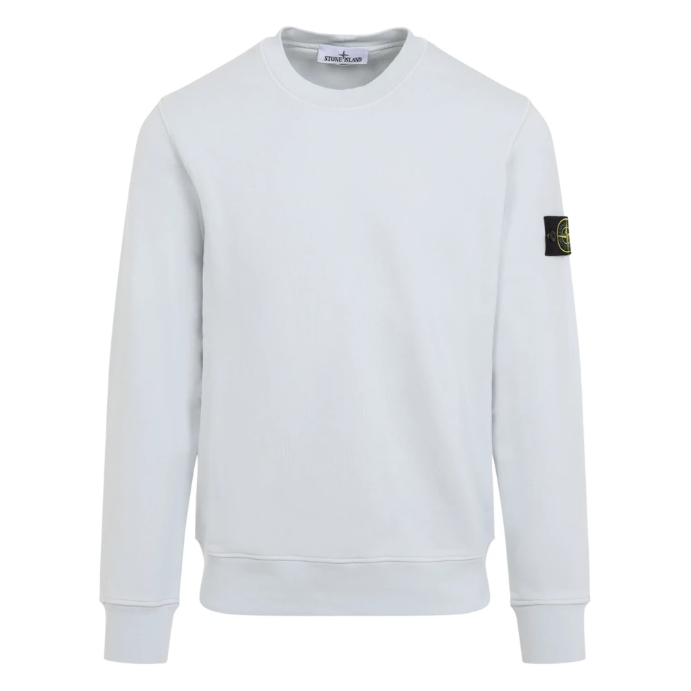Stone Island Blauwe Katoenen Trui met Ronde Hals Blue Heren