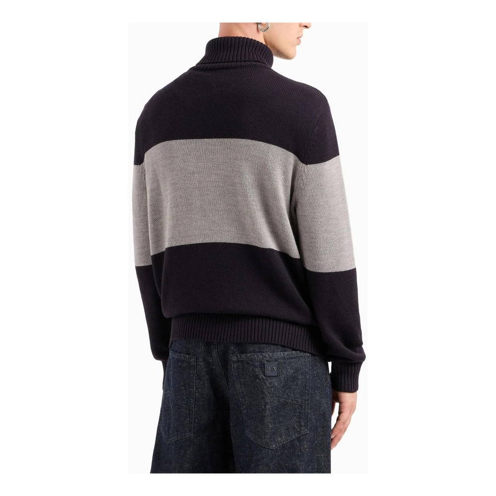 Armani Exchange High Neck Block Trui Multicolor Heren
