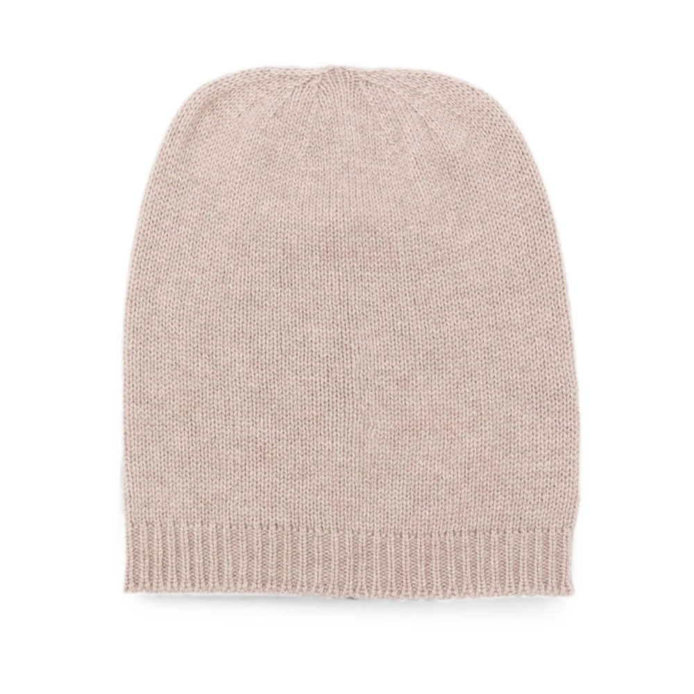 Fabiana Filippi Ribbed Trim Beanie - Female - Accessories - Brown - One Size - Accessories