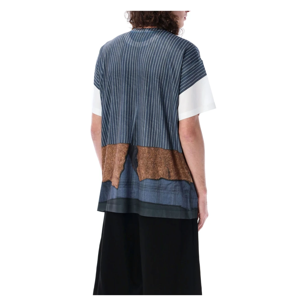 Comme des Garçons Multicolor Gebreid Vest Print T-shirt Multicolor Heren