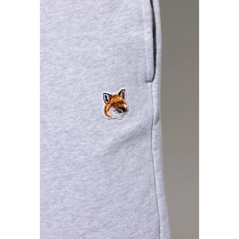 Maison Kitsuné Sweatpants met logo Gray Heren
