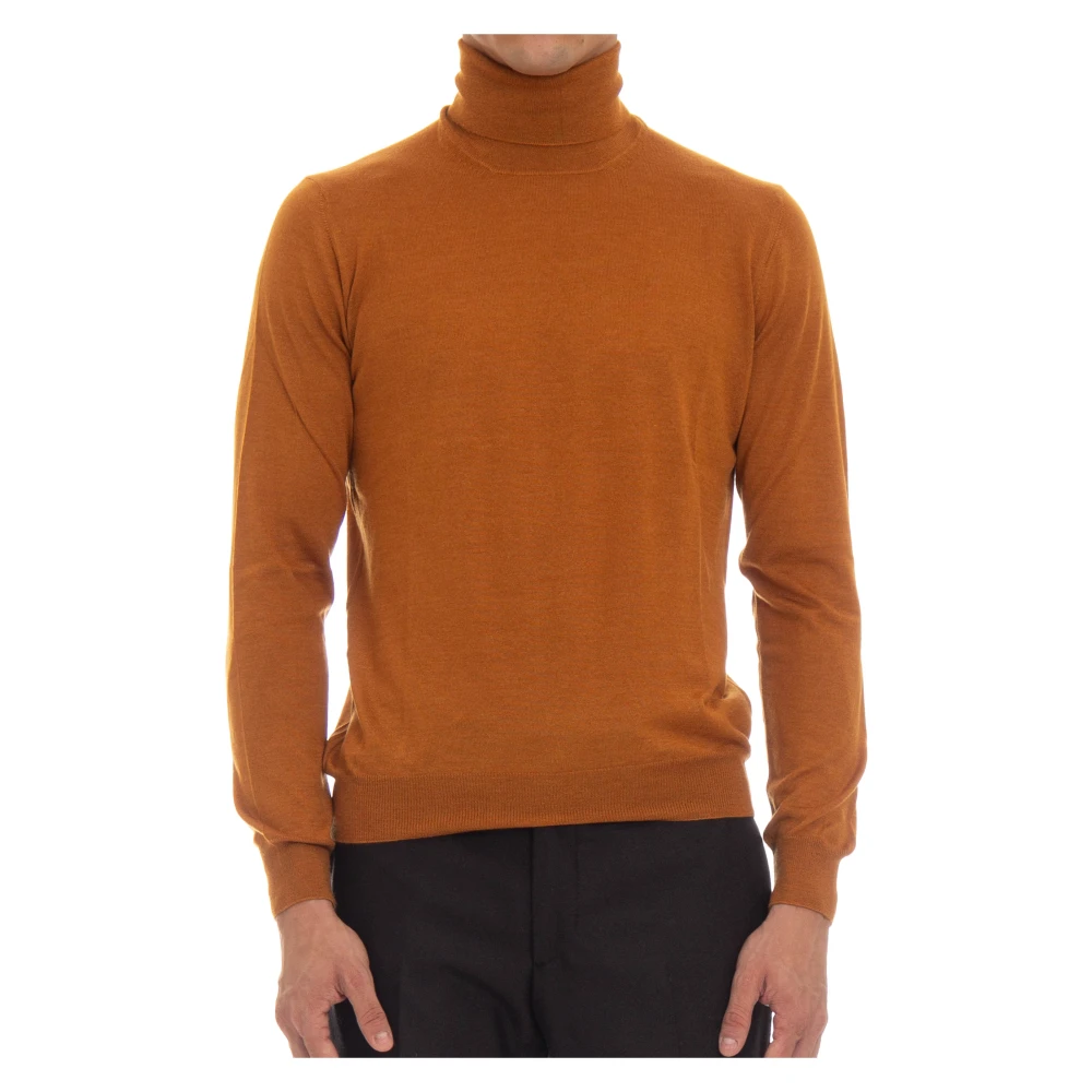 Tagliatore Oranje Wol Zijde Trui Orange Heren