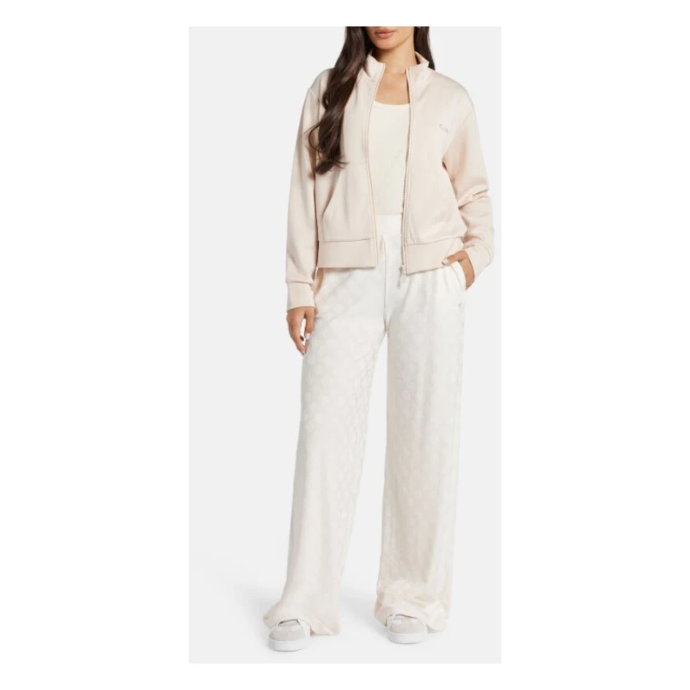 Guess Hoge hals Full Zip Sweatshirt Gelsey Beige Dames