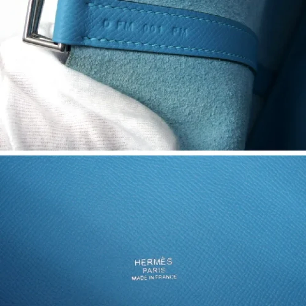 Hermès Vintage Pre-owned Fabric handbags Blue Dames